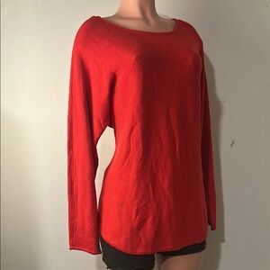 MICHAEL KORS WOMENS TOP TUNIC SWEATER BACK ZIP LONG SLEEVE SZ XL